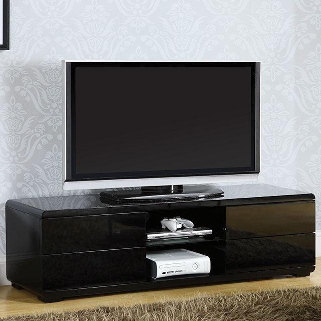 Cerro CM5530BK-TV Black Contemporary TV Console By Furniture Of America - sofafair.com