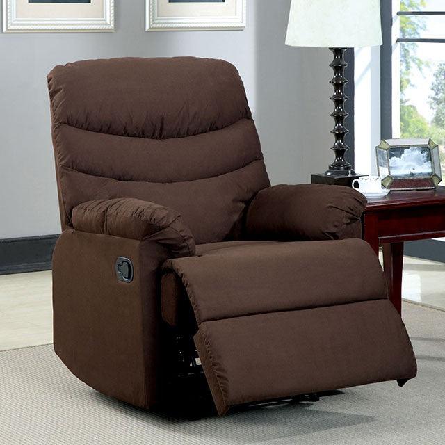 Pleasant Valley CM-RC6927DK Brown Transitional Recliner By Furniture Of America - sofafair.com