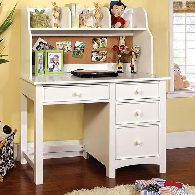 Omnus CM7905WH-HC White Transitional Hutch By Furniture Of America - sofafair.com