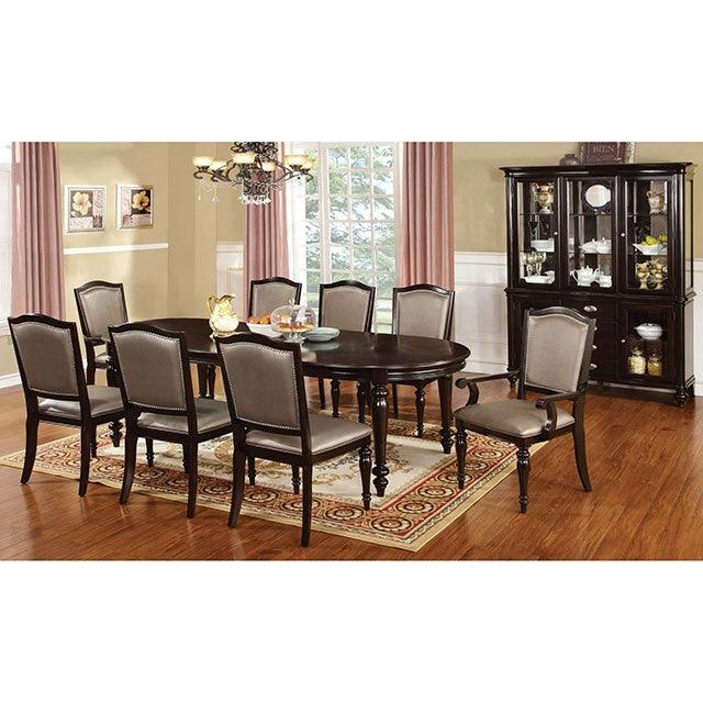 Harrington CM3970GL-SC-2PK Dark Walnut/Pewter Transitional Side Chair (2/Box) By Furniture Of America - sofafair.com