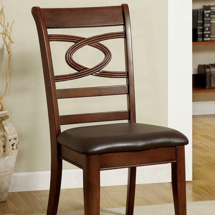 Carlton CM3149SC-2PK Brown Cherry Transitional Side Chair (2/Box) By furniture of america - sofafair.com