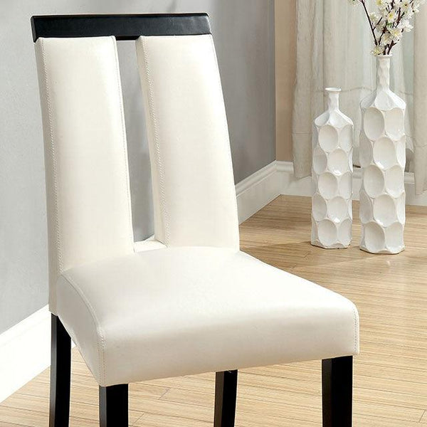 Luminar CM3559SC-2PK Black/White Contemporary Side Chair (2/Box) By Furniture Of America - sofafair.com