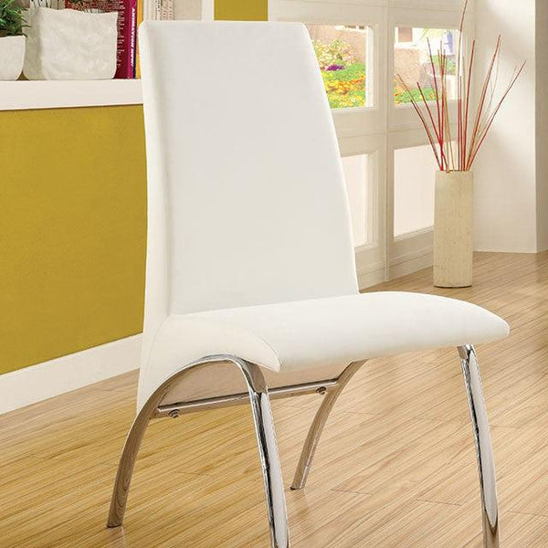 Wailoa CM8370WH-SC-2PK White Contemporary Side Chair (2/Box) By Furniture Of America - sofafair.com