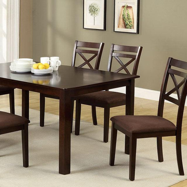 Weston CM3400T-7PK Espresso Transitional 7 Pc. Dining Table Set By Furniture Of America - sofafair.com