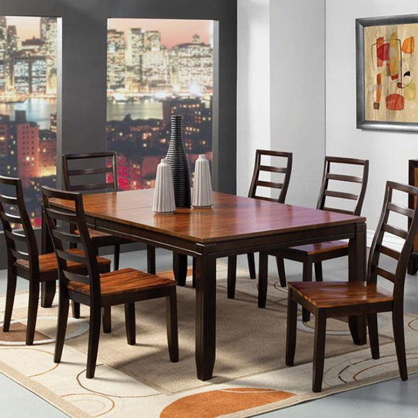 San Isabel CM3151T Acacia/Espresso Transitional Dining Table By furniture of america - sofafair.com