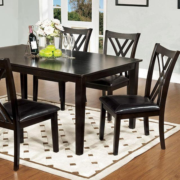 Springhill CM3460T-7PK Espresso Transitional 7 Pc. Dining Table Set By Furniture Of America - sofafair.com