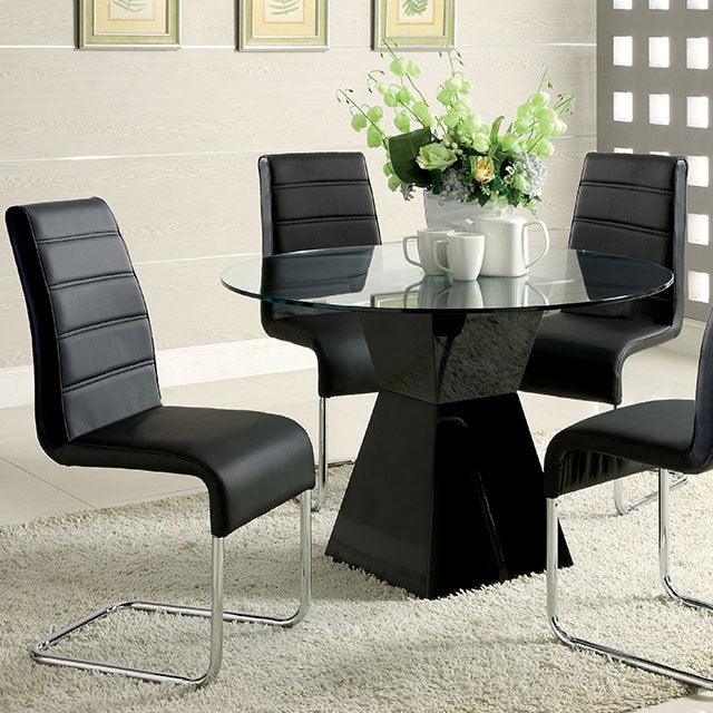Mauna CM8371BK-T Black Contemporary Dining Table By Furniture Of America - sofafair.com