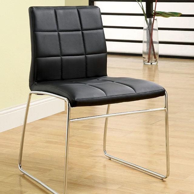 Kona CM8320BK-SC-2PK Black Contemporary Side Chair (2/Box) By Furniture Of America - sofafair.com