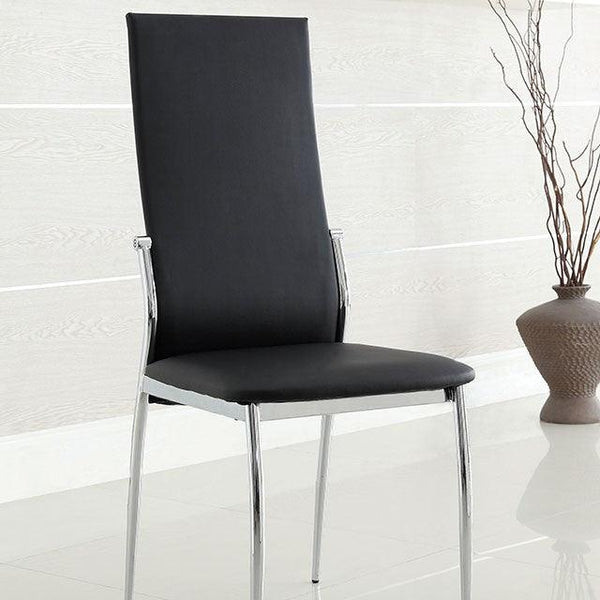 Kalawao CM8310BK-SC-2PK Black Contemporary Side Chair (2/Box) By Furniture Of America - sofafair.com