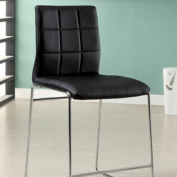 Kona CM8320BK-PC-2PK Black Contemporary Counter Ht. Chair (2/Box) By Furniture Of America - sofafair.com