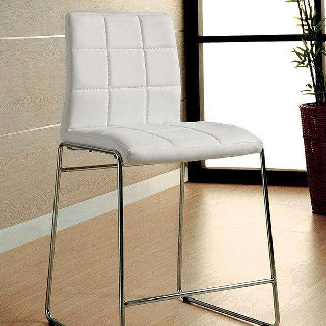 Kona CM8320WH-PC-2PK White Contemporary Counter Ht. Chair (2/Box) By Furniture Of America - sofafair.com