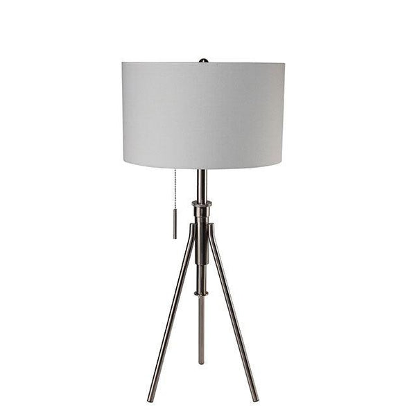 Zaya L731171T-SV Brushed Steel Contemporary Table Lamp By Furniture Of America - sofafair.com