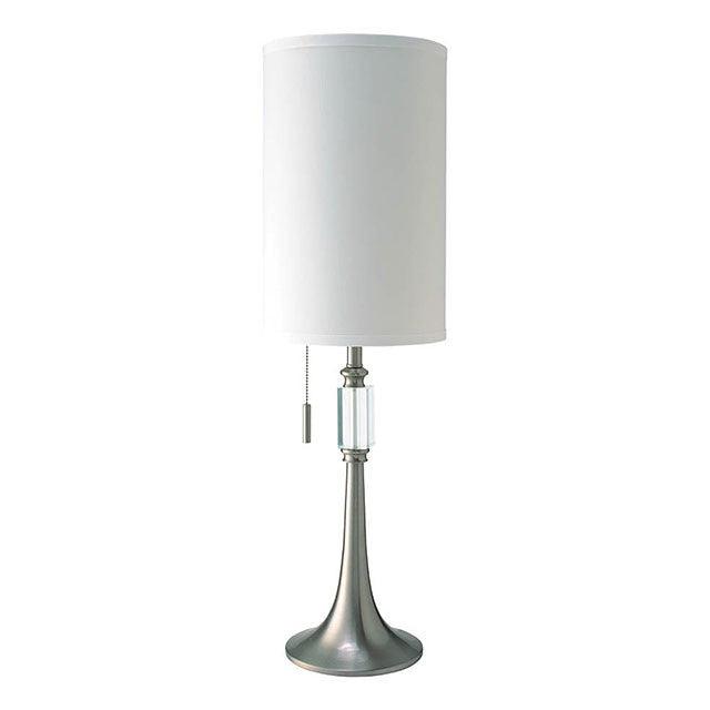 Aya L731182T White/Silver Contemporary Table Lamp By Furniture Of America - sofafair.com
