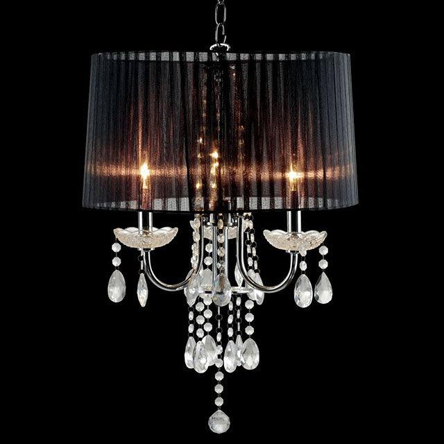 Jada L76733BK-H Chrome/Black Glam Ceiling Lamp By Furniture Of America - sofafair.com