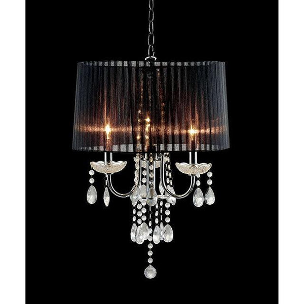 Jada L76733BK-H Chrome/Black Glam Ceiling Lamp By Furniture Of America - sofafair.com