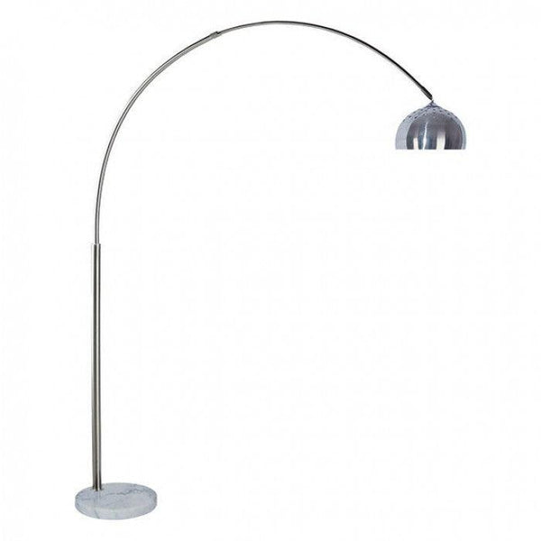 Rene L76935 White/Chrome Contemporary Arch Lamp By furniture of america - sofafair.com
