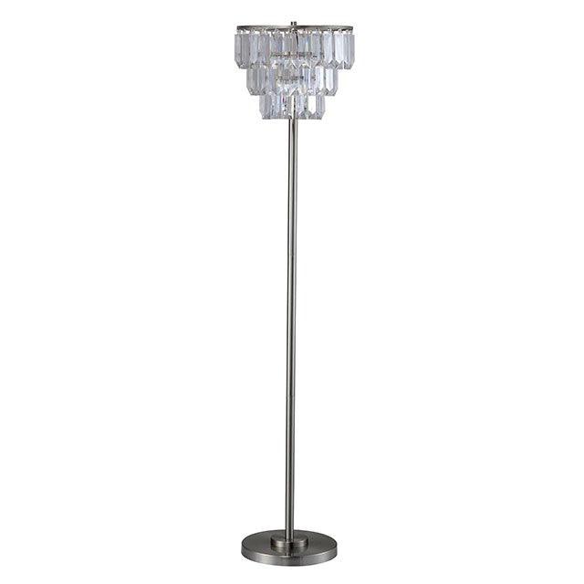 Meg L76936F Clear Transitional Floor Lamp By Furniture Of America - sofafair.com