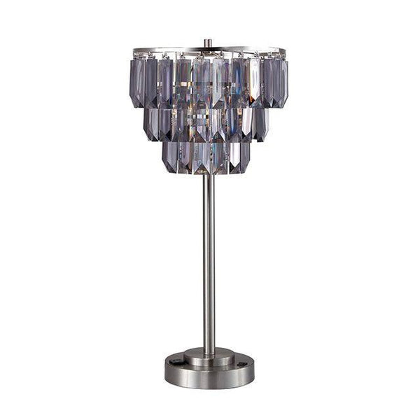 Meg L76937T Black/Chrome Transitional Table Lamp By Furniture Of America - sofafair.com
