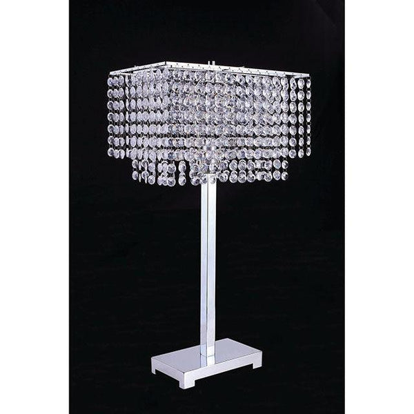 Rena L7732CR Chrome Glam Table Lamp By Furniture Of America - sofafair.com