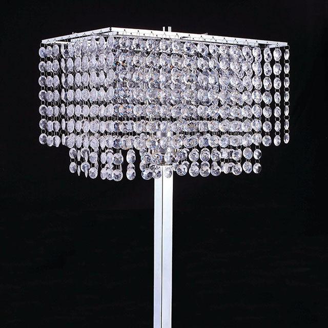 Rena L7732CR Chrome Glam Table Lamp By Furniture Of America - sofafair.com
