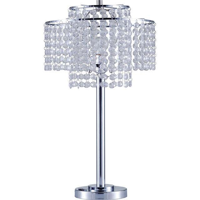 Kaitlyn L7735SN Chrome Glam Table Lamp By Furniture Of America - sofafair.com
