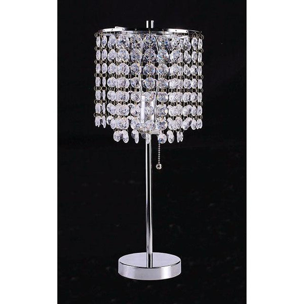 Perla L78135C Chrome Glam Table Lamp By Furniture Of America - sofafair.com