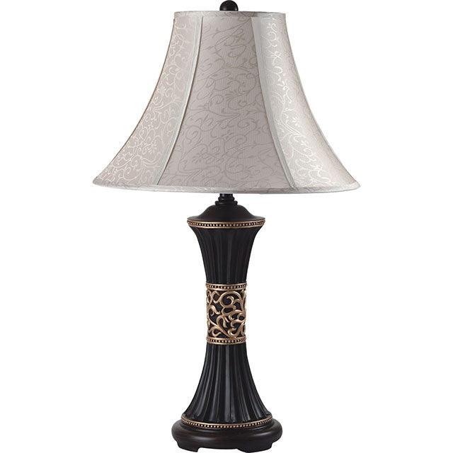 Naya L78173-2PK Espresso/Off-White Traditional Table Lamp (2/Box) By Furniture Of America - sofafair.com