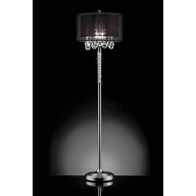 Minn L9150F Chrome Glam Floor Lamp By Furniture Of America - sofafair.com