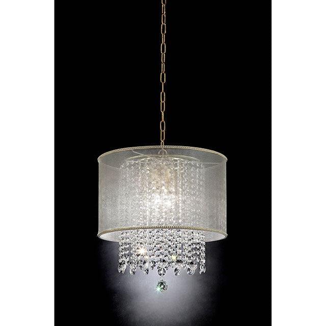 Ana L9154H Gold Glam Ceiling Lamp By Furniture Of America - sofafair.com