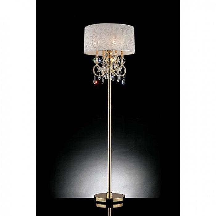 Deborah L9155F Gold Traditional Floor Lamp By furniture of america - sofafair.com
