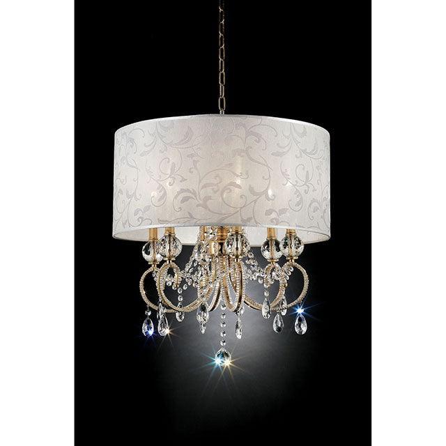 Deborah L9155H Gold Traditional Ceiling Lamp By Furniture Of America - sofafair.com