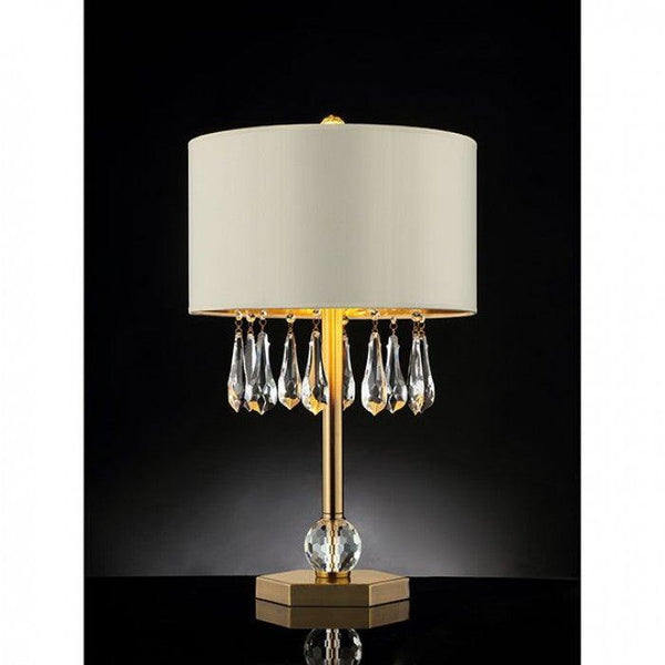 Jemima L9160T Gold/Ivory Contemporary Table Lamp By furniture of america - sofafair.com