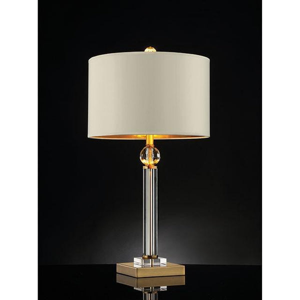 Charis L9161T Gold/Ivory Contemporary Table Lamp By Furniture Of America - sofafair.com
