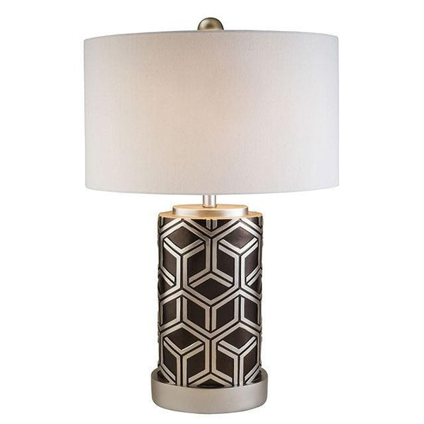 Nena L9276 Silver Traditional Table Lamp By Furniture Of America - sofafair.com