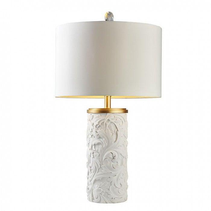 Beryl L9300T White/Gold Contemporary Table Lamp By furniture of america - sofafair.com