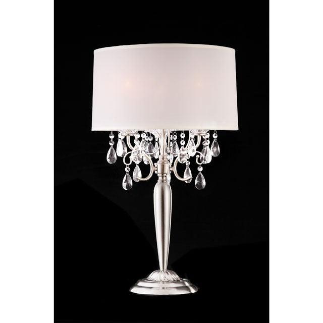 Sophy L95109T White/Chrome Traditional Table Lamp By Furniture Of America - sofafair.com