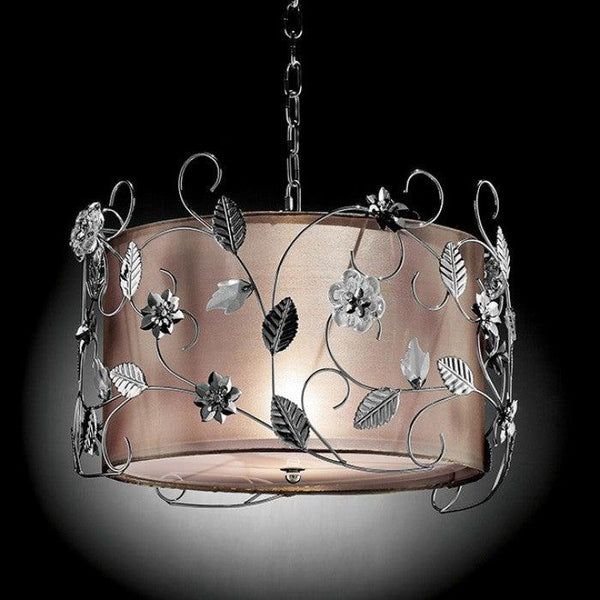Elva L95121H Silver/Chrome Glam Ceiling Lamp By furniture of america - sofafair.com