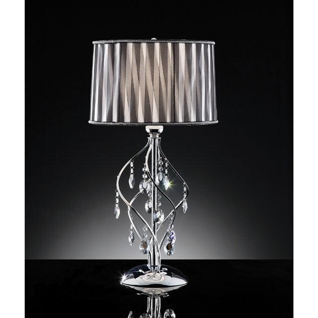 Arya L95123T Black/Chrome Glam Table Lamp By Furniture Of America - sofafair.com