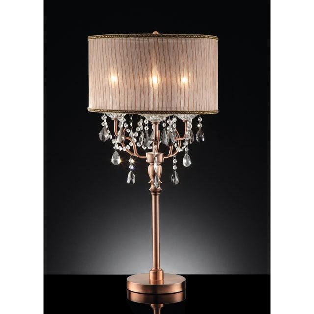 Cecelia L95126T Copper Traditional Table Lamp By Furniture Of America - sofafair.com