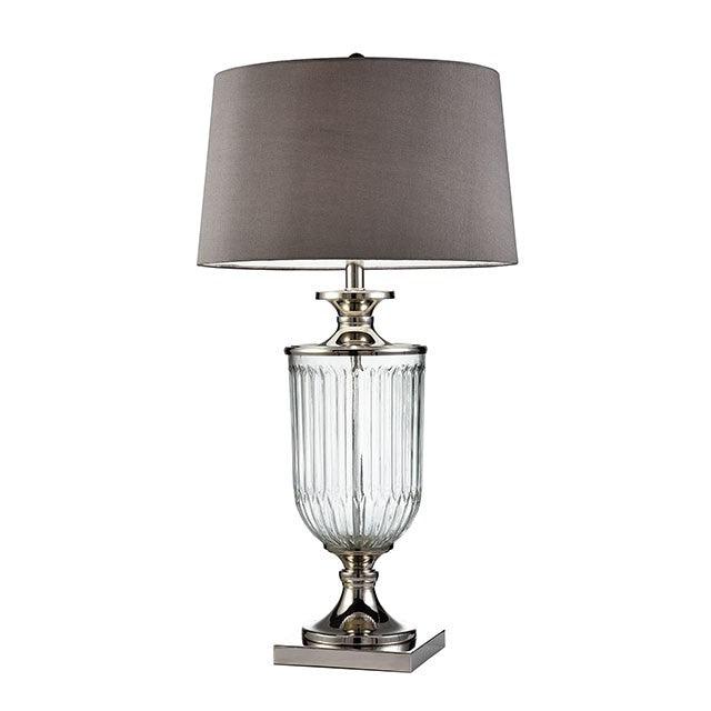Ira L9711 Silver/Clear Contemporary Table Lamp By Furniture Of America - sofafair.com