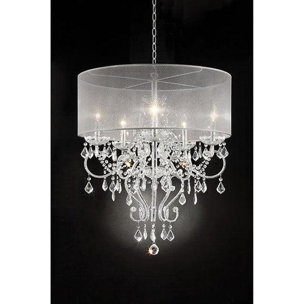 Rigel L9720H Silver Glam Ceiling Lamp By Furniture Of America - sofafair.com