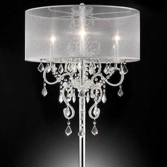 Rigel L9720T Silver Glam Table Lamp By Furniture Of America - sofafair.com