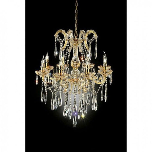Christiana L9806H Gold Traditional Ceiling Lamp By furniture of america - sofafair.com