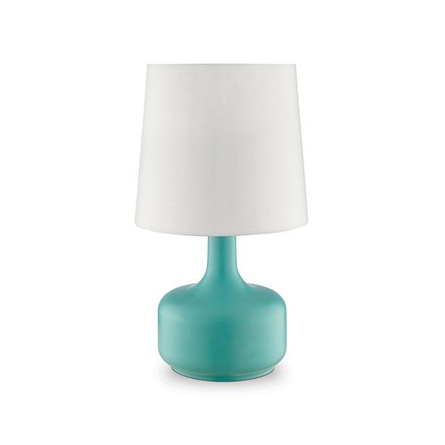 Farah L9819TL Teal Contemporary Table Lamp By Furniture Of America - sofafair.com
