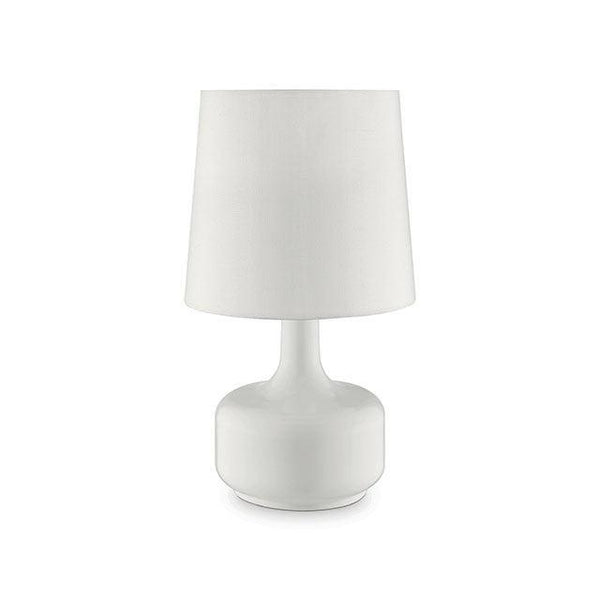 Farah L9819WH White Contemporary Table Lamp By Furniture Of America - sofafair.com