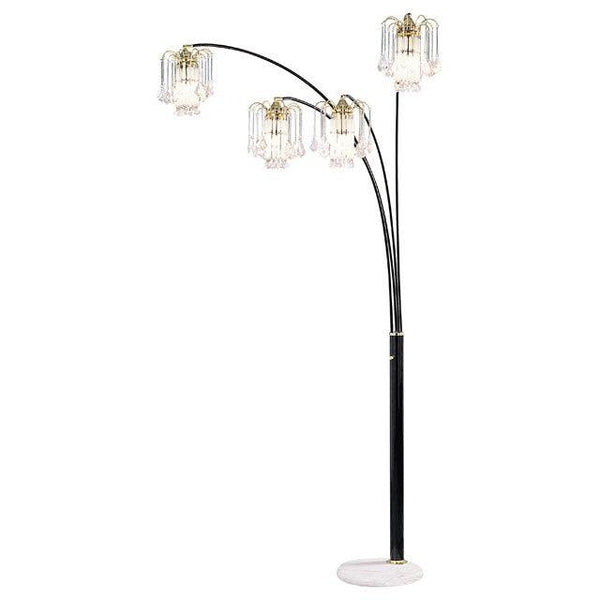 Elouise L99657K Black/Gold Traditional Arch Lamp By Furniture Of America - sofafair.com