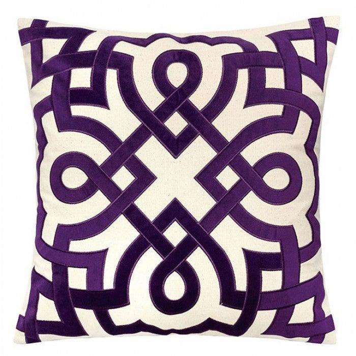 Jorja PL8062-2PK Beige/Purple Contemporary Accent Pillow By furniture of america - sofafair.com