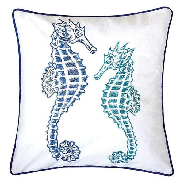 Lorrie PL8077-2PK White/Blue Novelty Accent Pillow By Furniture Of America - sofafair.com