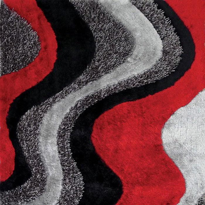 Vancouver RG4134 Black/Gray/Red Contemporary Area Rug By furniture of america - sofafair.com