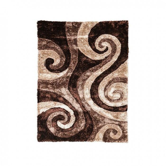 Fermont RG5196 Brown Beige Contemporary Area Rug By furniture of america - sofafair.com